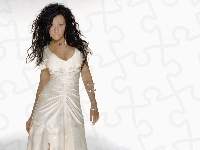 biała, Christina Aguilera, suknia