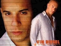 biała koszula, Vin Diesel, ciemne oczy