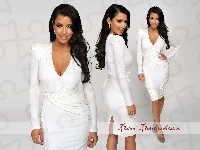 Biała, Kim Kardashian, Sukienka