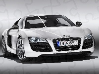 Biała, Audi R8, Maska