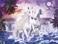 Konie, Białe, Wodospad