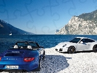Biały, Niebieski, Porsche Carrera GT