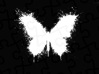 Biały, Czarne, Tło, Motyl