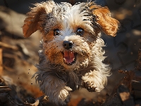 Yorkshire terrier, Pies, Biegnący