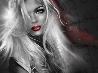 Blondynka, Fantasy, Kobieta, Makijaż