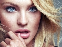 Makijaż, Modelka, Candice Swanepoel, Blondynka, Grafika