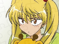 wielkie oczy, blondynka, School Rumble