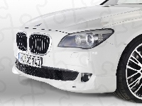 BMW F01, Biała, Przód, Alufelgi