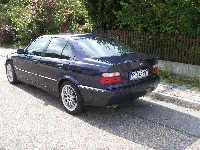 Widok, BMW 3, Tył, Granatowy, E36, Lewy