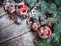 Bombki, Szyszki, Boże Narodzenie, Dekoracje, Gałązki