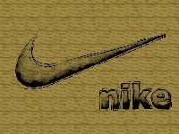 Brązowe, Logo, Nike, Tło