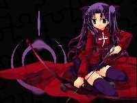 broń, łuk, dziewczyna, Fate Stay Night