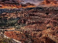 Bryce Canyon, Kolorowe, Kanion, Stany Zjednoczone, Skały, Niebo, Utah