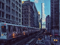 Budynki, Metro, Chicago