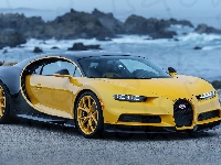 2016, Żółto-czarny, Bugatti Chiron, Wybrzeże