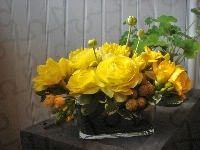 Żółtych, Bukiet, Róż
