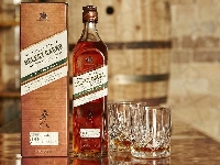 Butelka, Whisky, Pudełko, Szklanki, Select Casks, Johnnie Walker, Dwie