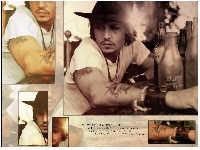 butelki, Johnny Depp, kapelusz