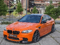 F10, BMW M5 by Carbonfiber Dynamics, Pomarańczowy