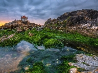 Capela do Senhor da Pedra, Miramar, Portugalia, Kapliczka, Skały, Kościół