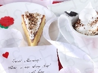 Ciastko, Cappuccino, Liścik