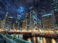 Nocą, Chicago, Światła