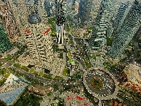 Miasto, Chiny, Szanghaj, Drapacze Chmur