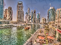 Zjednoczone Emiraty Arabskie, Miasto, Dubaj, Rzeka, Drapacze Chmur