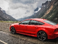 Droga, Chmury, Góry, RS7, Audi
