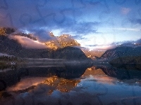 Góry, Chmury, Jezioro