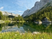 Chmury, Jezioro, Góry, Lasy