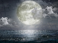 Morze, Chmury, Księżyc