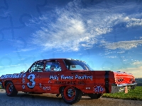 Nascar, Chevrolet, Impala, Chmury