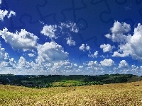Chmury, Farmy, Pola, Panorama