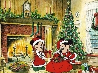 choinka , Boże Narodzenie, Myszka Miki