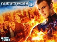 Chris Evans, Fantastic Four 1, ogień