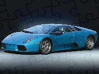 Chromowane, Niebieskie, Lamborghini Murcielago, Alufelgi
