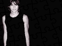 ciemne, Ashton Kutcher, włosy
