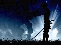 ciemno, Vision Of Escaflowne, potwór, mgła