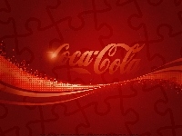 Cola, Tło, Logo, Coca, Czerwone