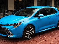 Ulica, Niebieska, Toyota Corolla Hatchback, Domy