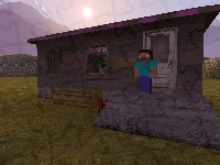 Minecraft, Creeper, Domek