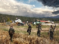 Gra, Farma, Far Cry 5, Drzewa, Żołnierze