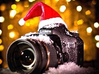 Czapka, Blask, Aparat Fotograficzny, Canon, Mikołaja