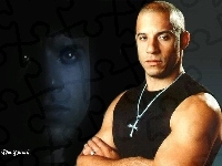 czarna koszulka, Vin Diesel, krzyżyk