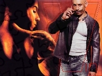 czarna kurtka, Vin Diesel, tatuaż