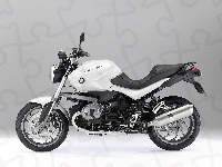 Czarna, Białe, BMW R1200R, Rama