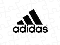 Logo, Czarne, Adidas