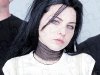 czarne włosy, Amy Lee, niebieskie oczy