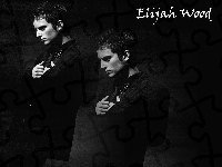 czarny garnitur, Elijah Wood, krawat